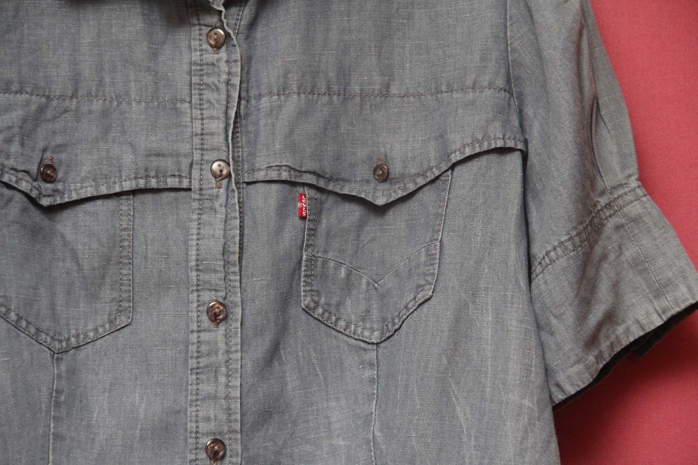 Levis Red Tab рр L рубашка из хлопка и льна женская