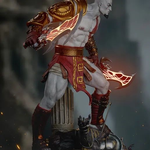 Figurka 3D Kratos – Fan Art, druk 16K