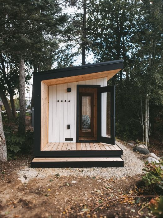 Баня сауна каркасні модульні будинки A-Frame Барнхаус під ключ