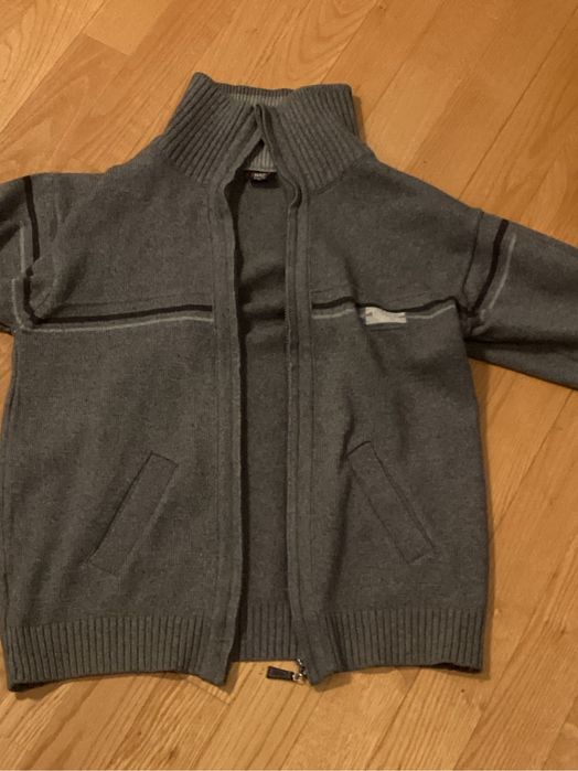 Sweter  cieply szary XL