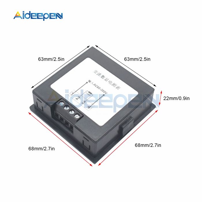Вольтметр, амперметр, частотомер, ваттметр,  измеритель мощности 6-80V
