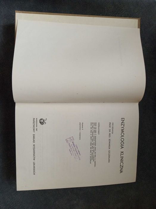 enzymologia kliniczna. wydanie 2. pod red. Edwarda Szczeklika