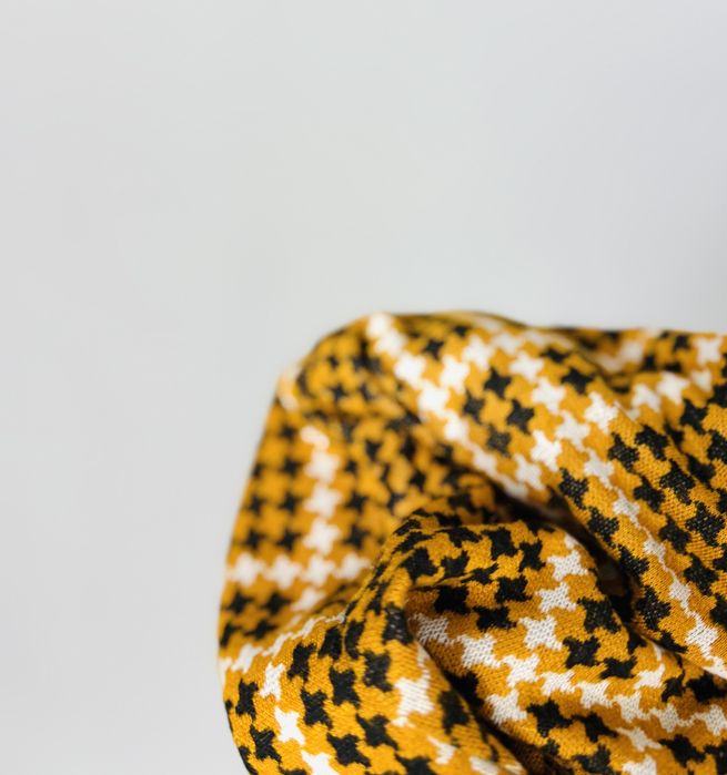 Musztardowa spódniczka w kratę XL 42