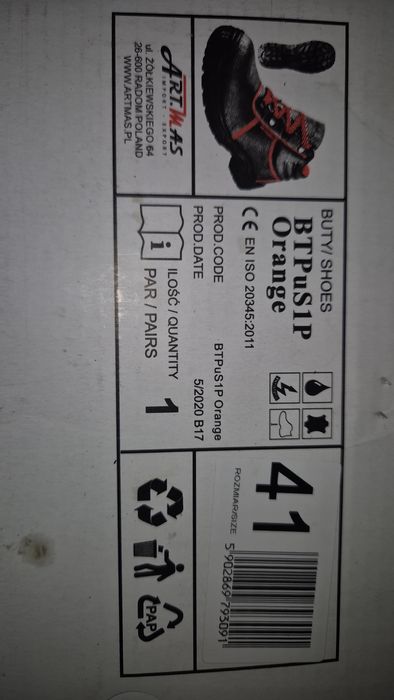 Buty trzewiki  robocze Art-Mast Nr 41