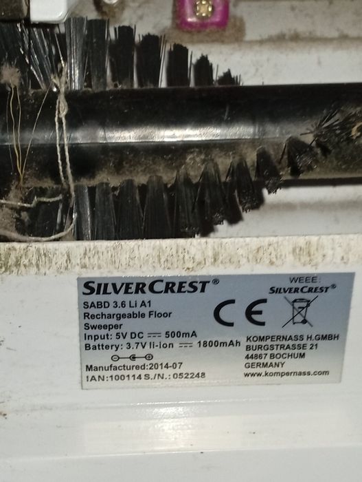 silvercrest sabd 3.6 li a1 rechargeable floor completo e bem funcional