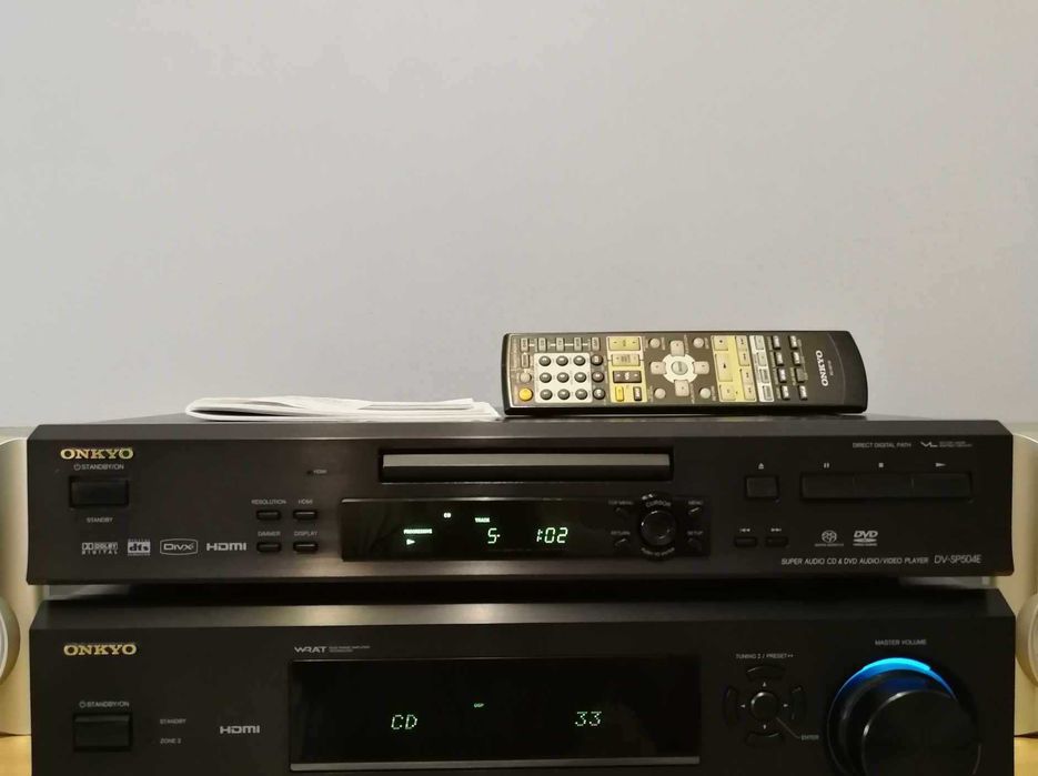 ONKYO DV-SP504E – Odtwarzacz DVD/CD/SACD/DVD-A Pilot Instrukcja !