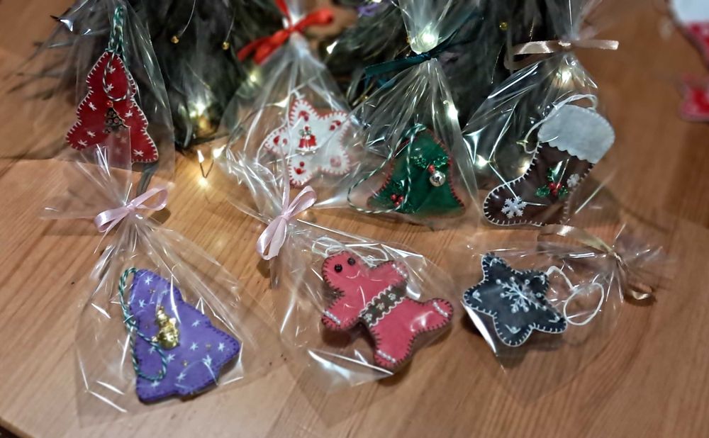 Ozdoby na choinkę, stroik handmade