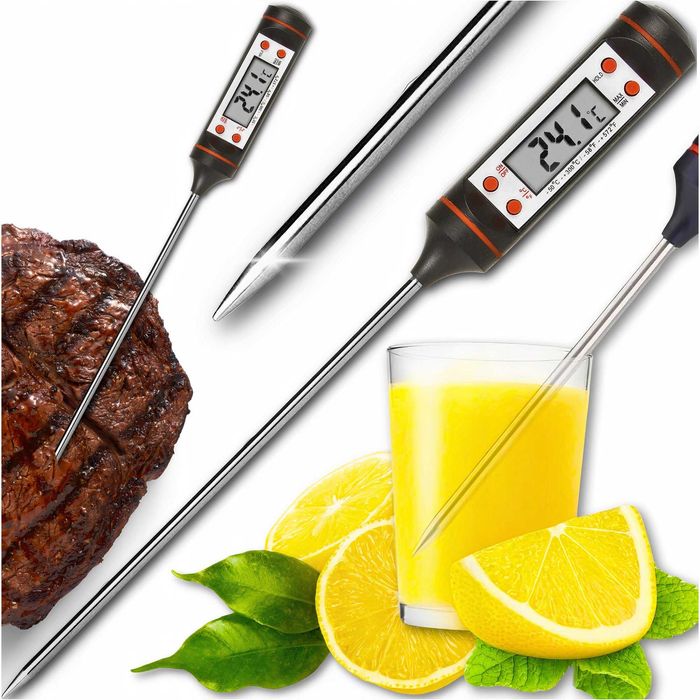 TERMOMETR szpilkowy LCD SONDA KUCHENNY mięsa wina nowy zapakowany kiel