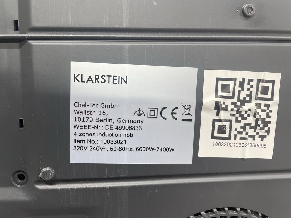 Индукционная варочная поверхность Klarstein Delicatessa 60 (Германия)