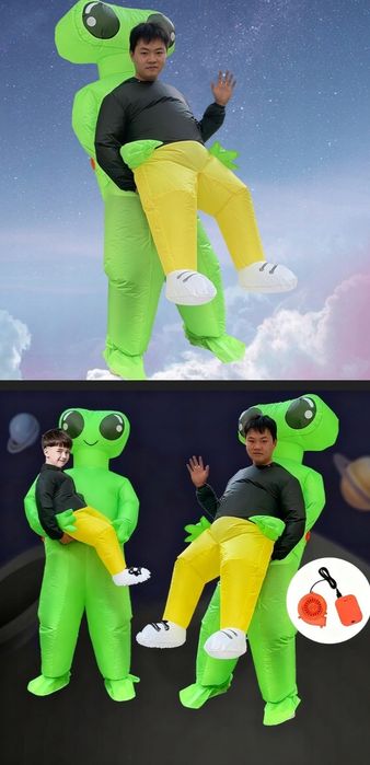 Kostium dmuchany kosmita ufo