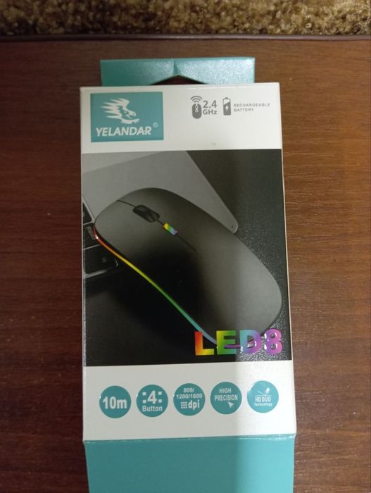 Миша комп'ютерна акумуляторна безпровідна із підсвєткою