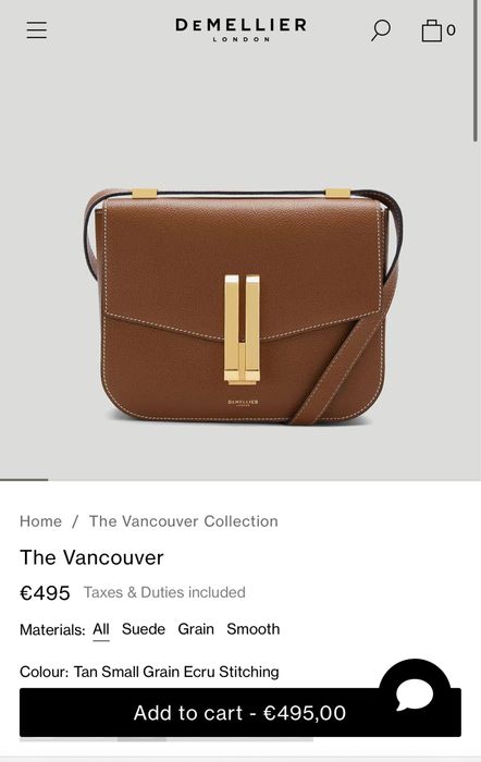 Нова сумка DeMellier Vancouver — оригінал, у захисних плівках