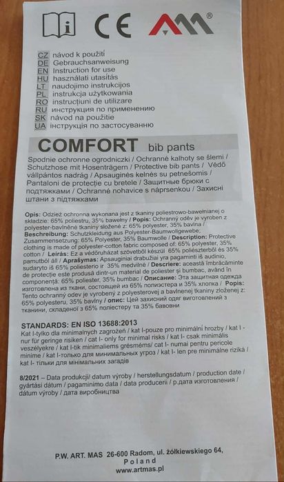 Spodnie ochronne  ogrodniczki robocze NOWE