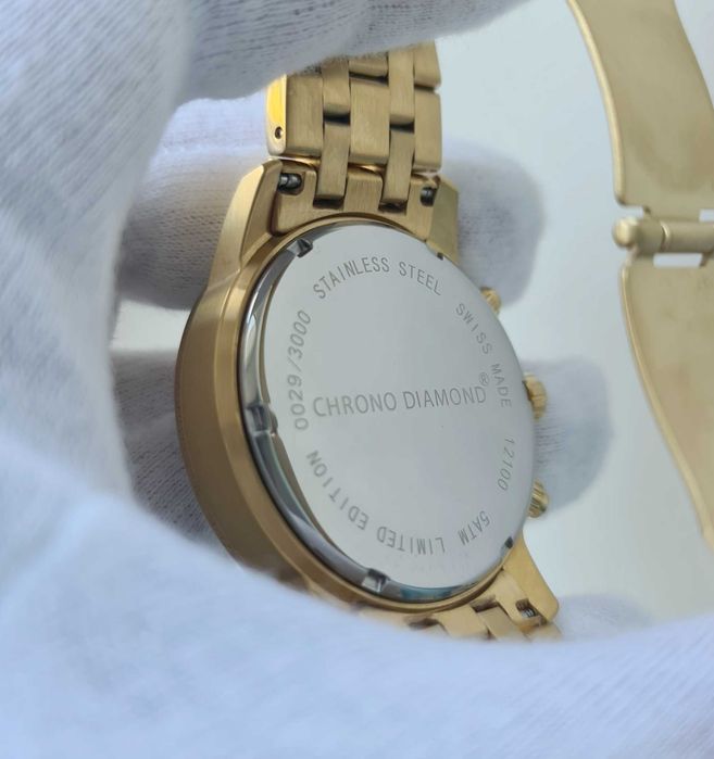 Чоловічий годинник Chrono Diamond 12100 Chronograph Limited Edition 43