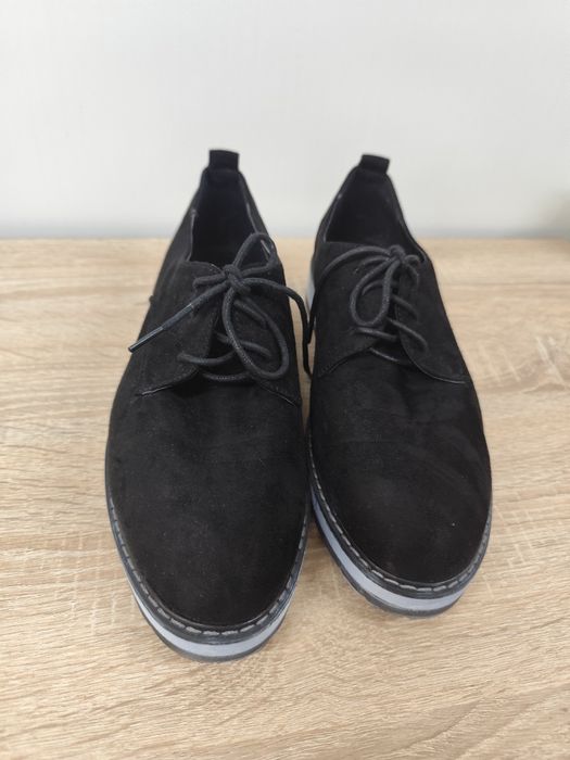 Półbuty damskie zamszowe na platformie Seastar Blue r. 40