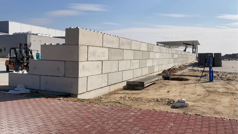 Bloki betonowe oporowe BIGblok brukbeton ściana oporowa