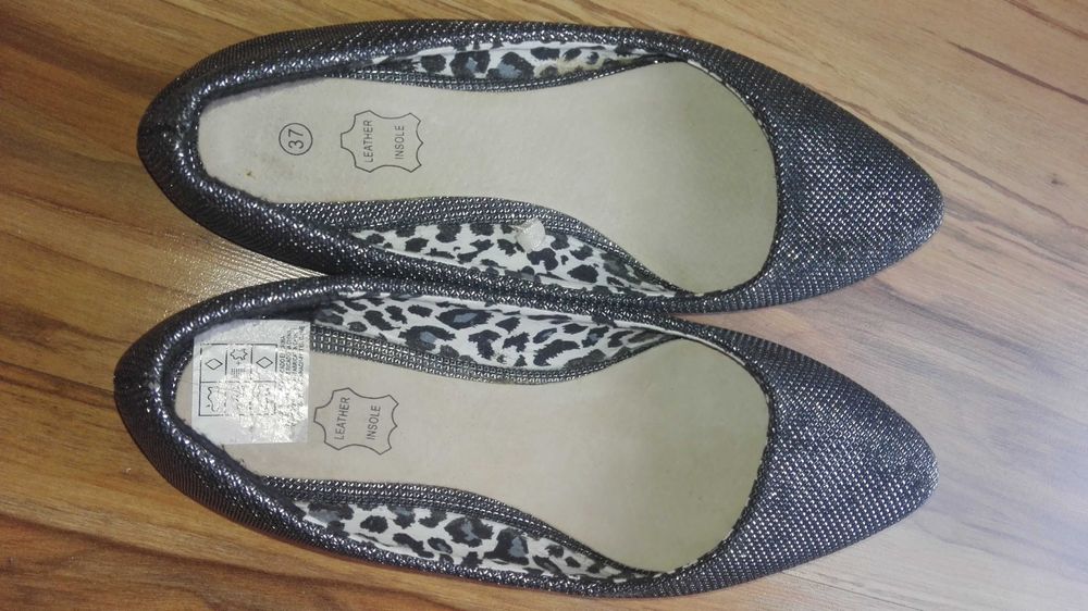 Baleriny  brokatowe r.36,37