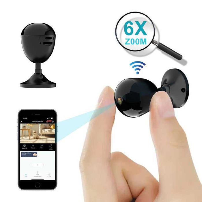 MINI kamera szpiegowska WIFI FULL HD + KARTA 32GB! monitoring