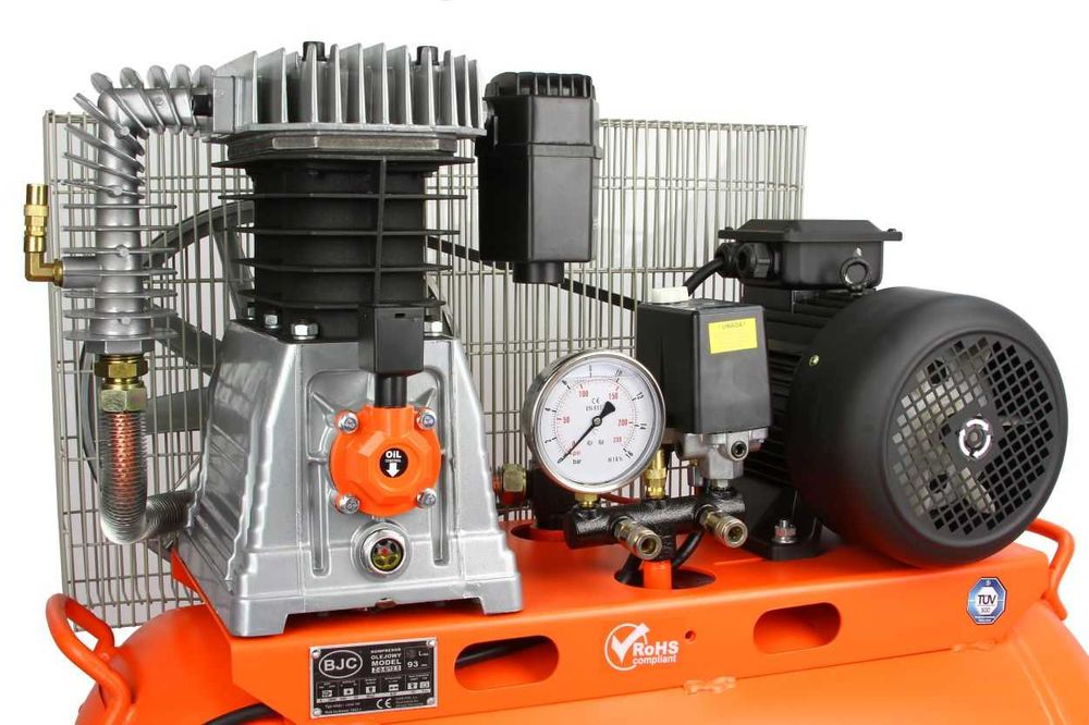Kompresor olejowy 200L 10bar BJC sprężarka + PIASKARKA 105 L BEZPYŁOWA