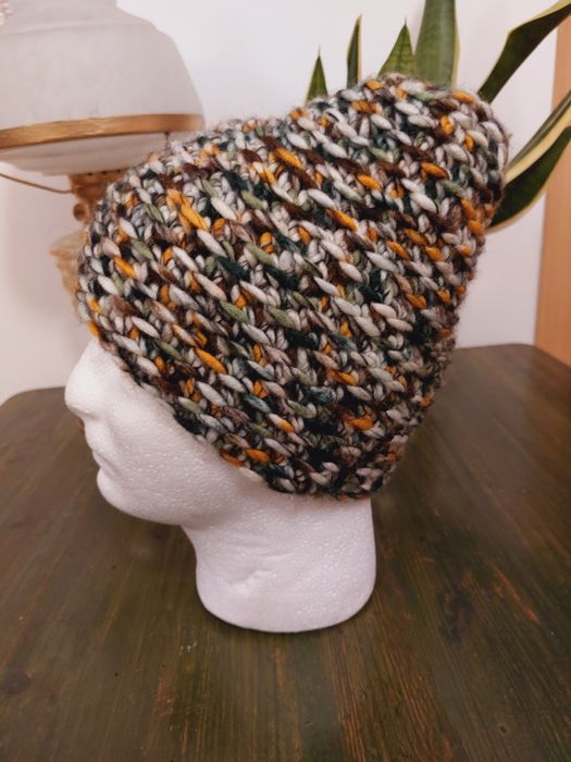 Czapka zimowa - szydełko, rękodzieło