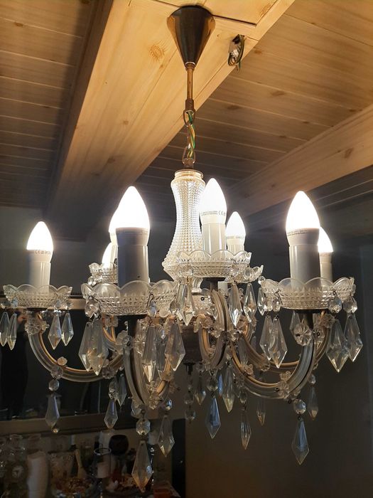 Żyrandol kryształowy  lampa wisząca 9 punktowy