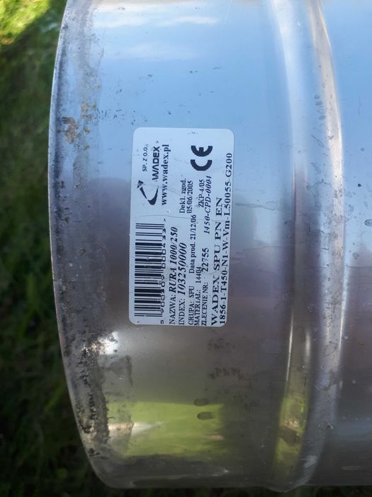 Komin 250mm pojedynczy cały zestaw 9 metrów