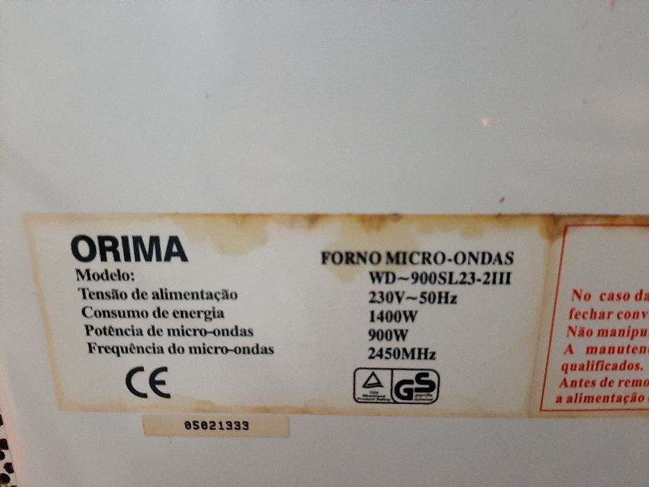 Microondas marca Orima