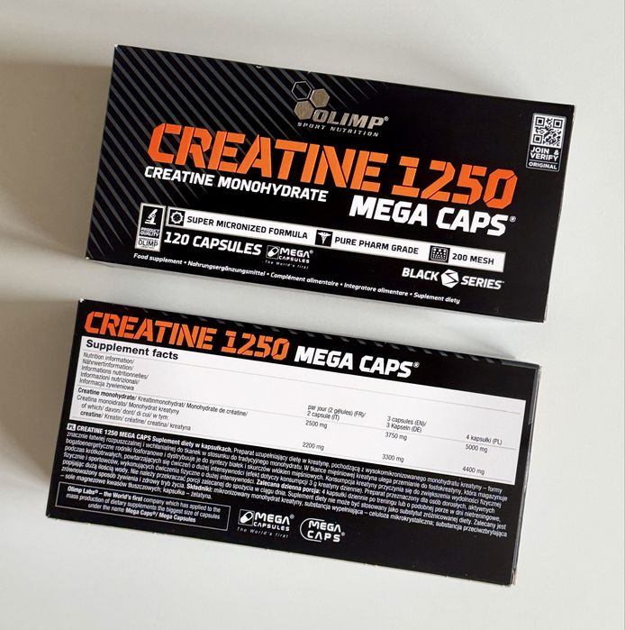 Kreatyna Monohydrat Olimp Creatine 1250 | Mega Caps | 210 kapsułek