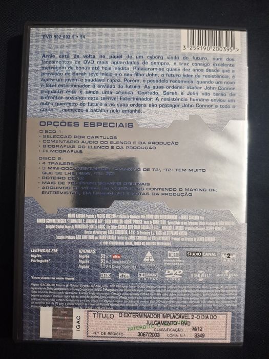 DVD Exterminador Implacável 2. Edição de 2 discos com caixa metalica.