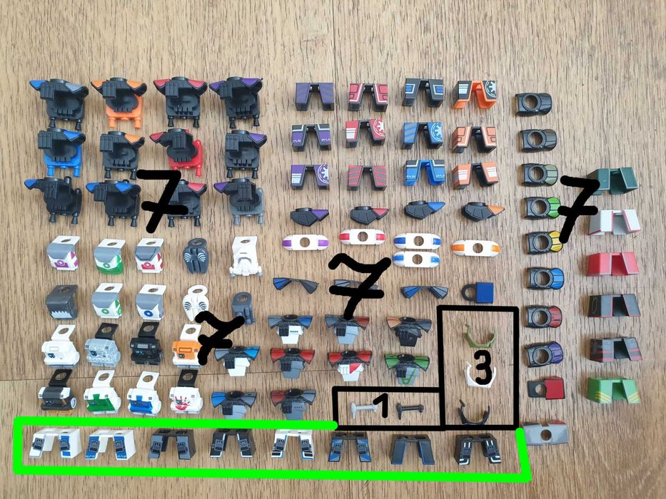Custom Akcesoria dla lego star wars; pauldron vizor kamy dla klonów