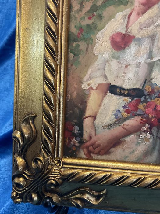 Pintura oleo on board assinada 20x25 cm