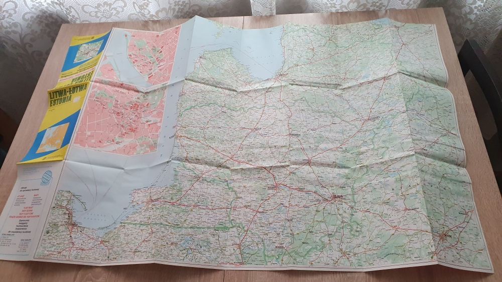 Mapa samochodowo-krajoznawcza 1992 r.
