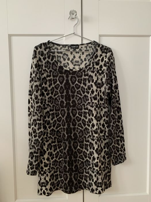 Sukienka panterka ciepła na zimę Paramour M/L