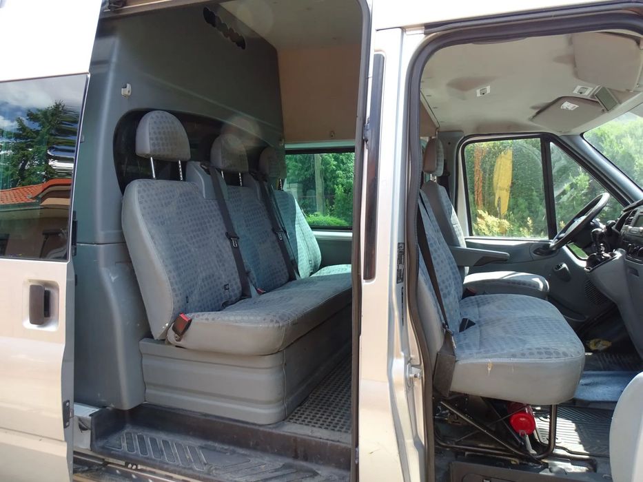 Ford Transit 2,2 TDI -155 koni-L4 H3 ,klimatyzacja ,kamera- 6-osób-, MAX wysoki, MAX długi !  Bagażnik dachowy - BUS BRYGADOWY ! SUPER STAN !