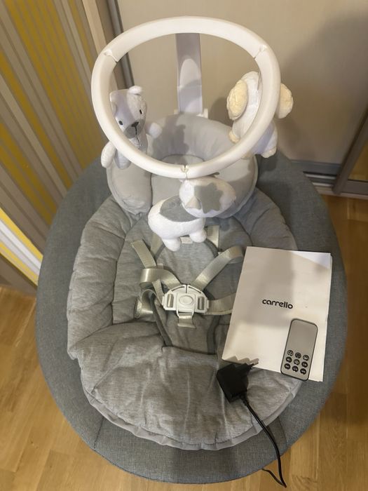 люлька-качалка CARRELLO Adora CRL-10305 Stone Grey заколисуючий центр