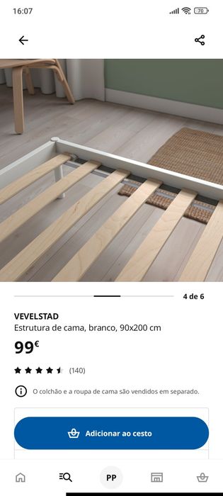 Estrutura cama solteiro ikea