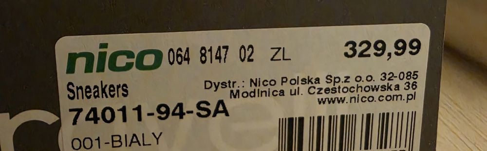 Białe eleganckie buty BRAVELLI sneakers nowe włoskie 41 skóra