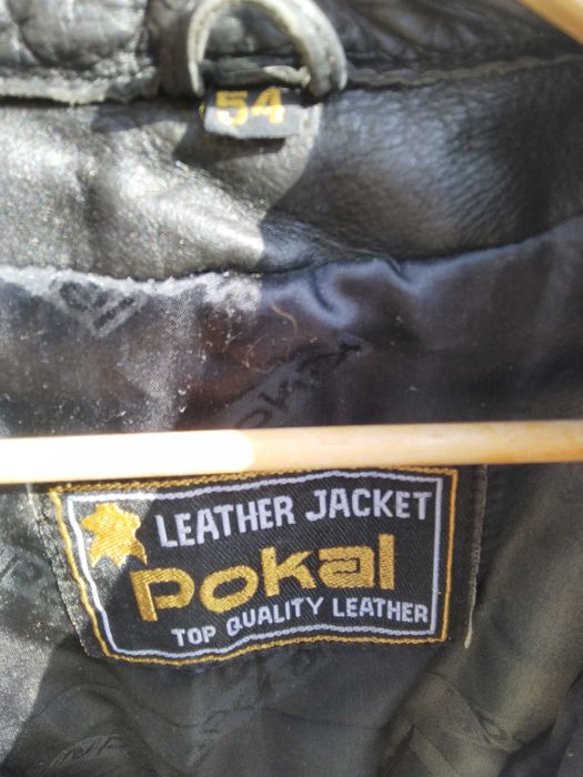 Casaco moto pele genuína vintage Pokal