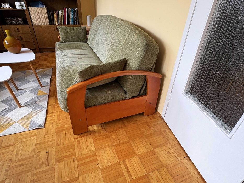 Oddam - Sofa kanapa rozkładana wersalka Zielona