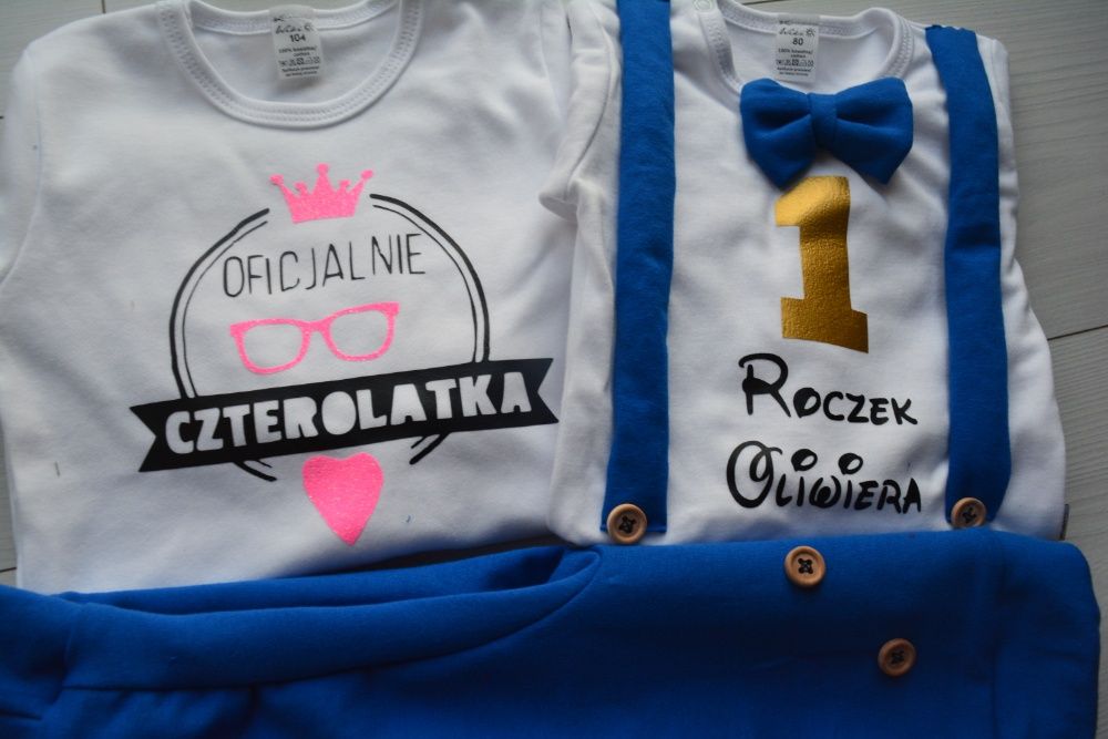 Komplet dla chłopca elegancik roczek pierwsze urodziny