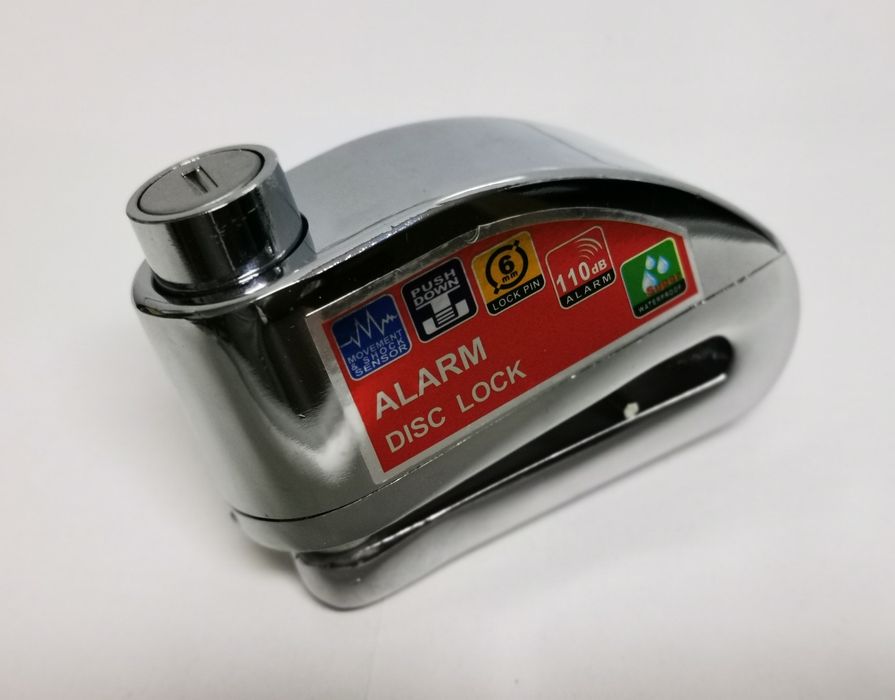 Cadeado/ Bloqueador Disco c/ Alarme 110db para Motard / Motos ( NOVO )