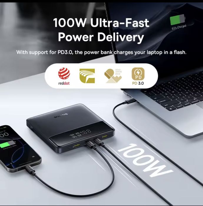 Baseus 100w ‼️ повербанк для ноутбука powerbank 20000mAh‼️