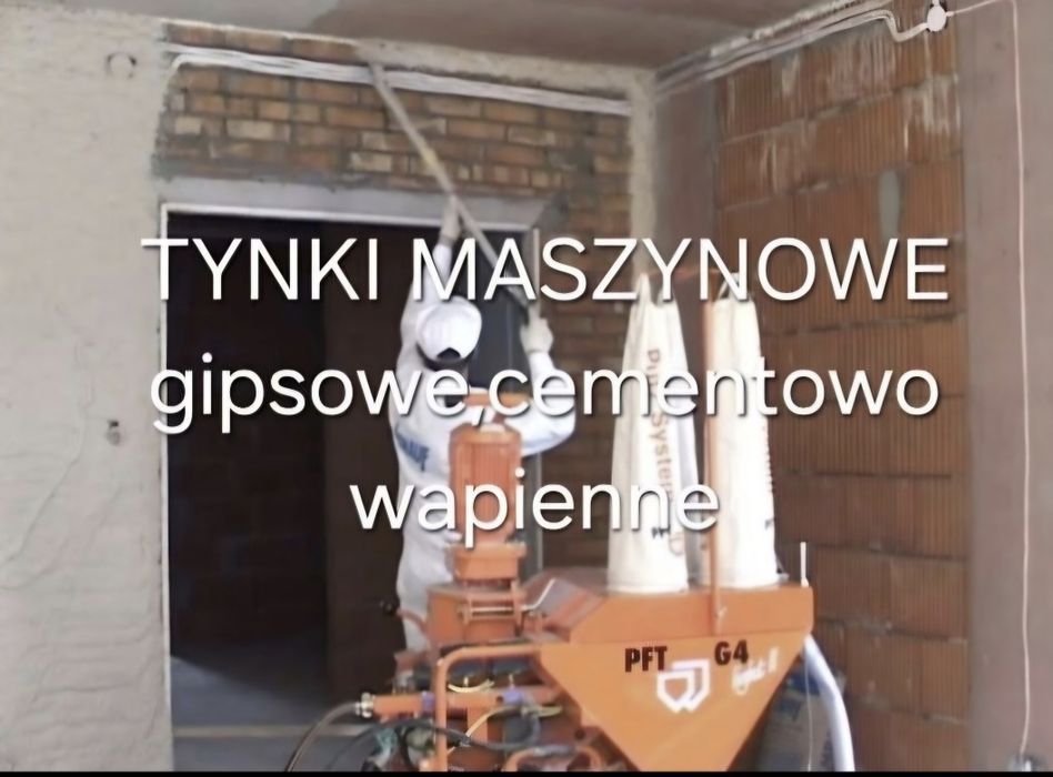Tynki maszynowe gipsowe cementowo-wapienne