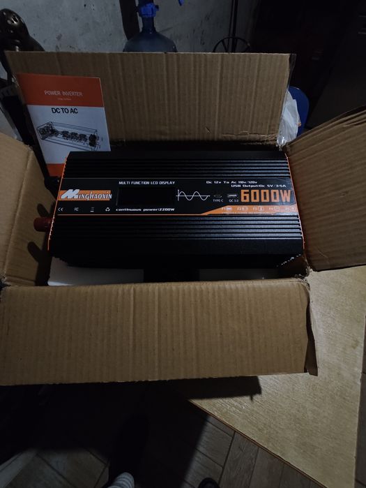 Інвертор 6000WT DS 12V AS 110V чистої синусоїди