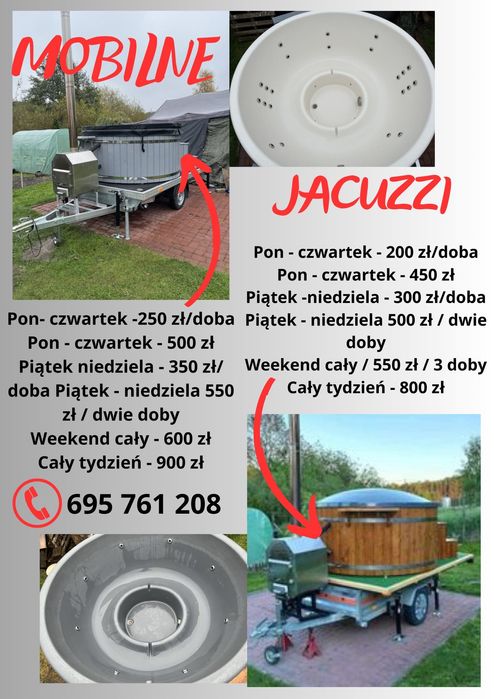 Mobilne Jacuzzi Bania ,łodzie elektryczne impreza kawalerski panieński
