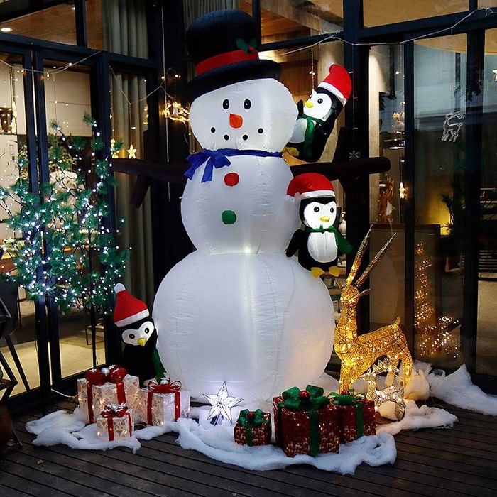 Boneco de neve insuflável de Natal LED, novo