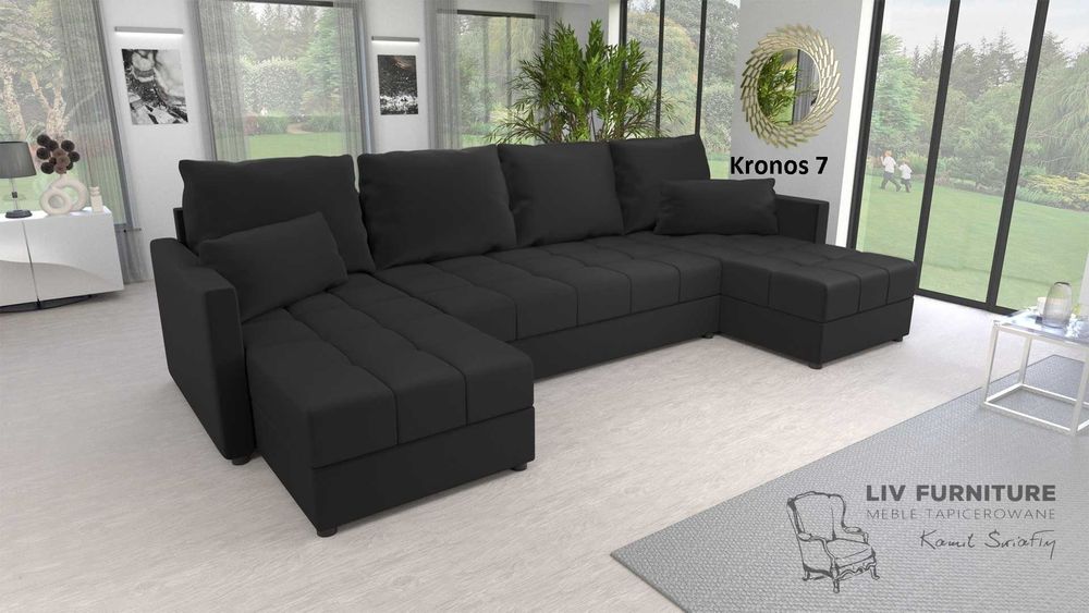 NOWY Narożnik Rogówka DOMINO U z funkcją spania PRODUKT OD PRODUCENTA