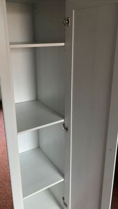Szafa Ikea Aspelund z lustrem - biała bejca