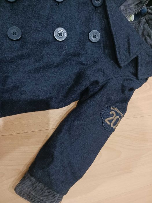 Casaco com capuz azul  Vertbaudet -4 anos