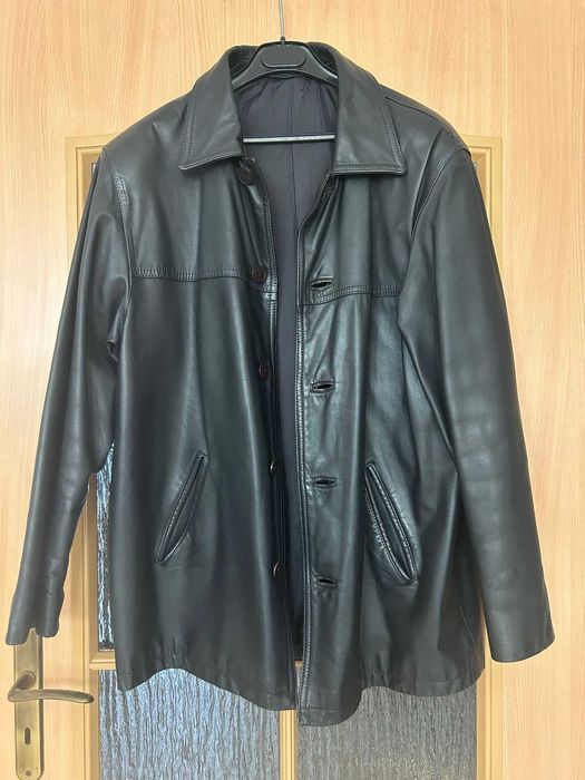 Kurtka skórzana męska czarna rozmiar L